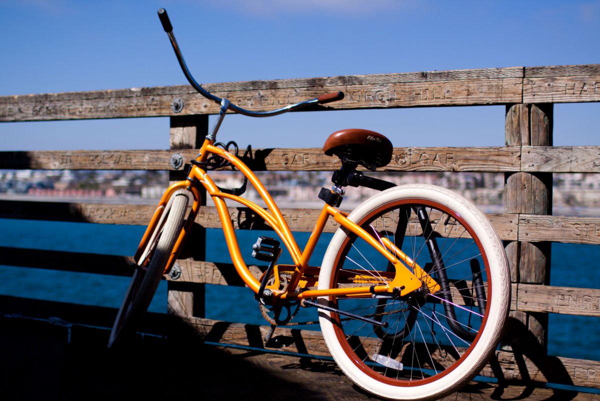 ビーチ仕様の自転車